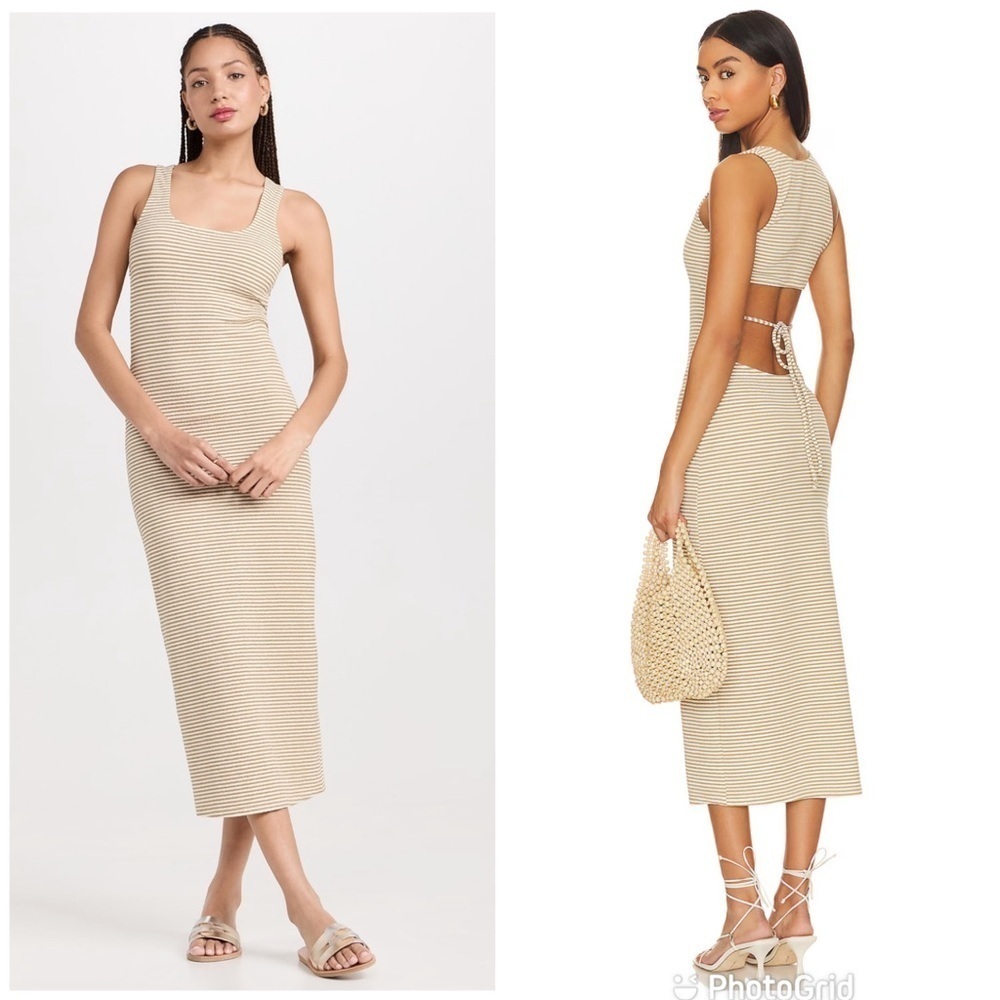 Montce Mickie Neutral Stripe Cover-Up Dress New with Tags!